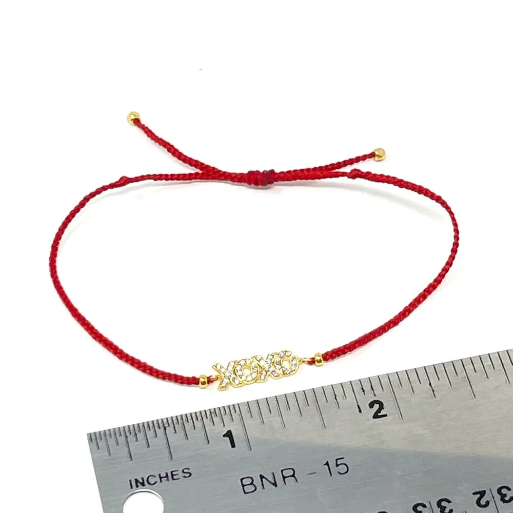 New Anthropologie Mystical Cord Tie Bracelet Red Valentine - Picture 6 of 6